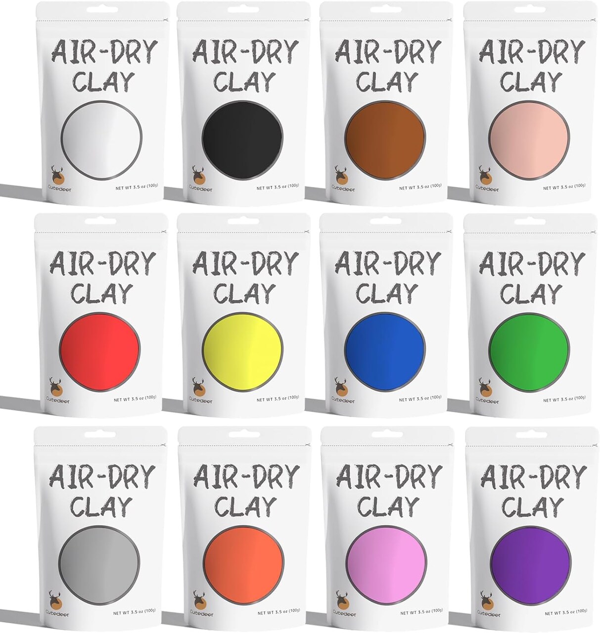 Air-Dry Modeling Foam Clay Set – 12 Colors, 2.6 lbs Soft & Lightweight Molding Clay for Kids & Adults, DIY Arts & Crafts Creative Supplies